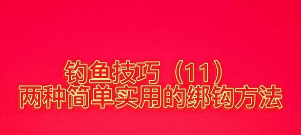 钓鱼绑钩技巧（钓鱼技巧分享，让你成为绑钩高手）  第3张