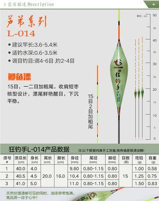 加粗尾浮漂的调钓技巧与方法（提升钓鱼成功率的有效工具）  第2张